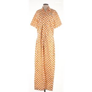 NWT Odd Future OF Donut Orange Checkered Jumpsuit mens small S coveralls OFWGKTA